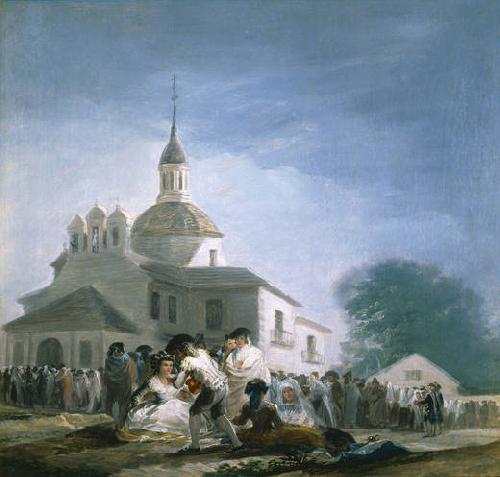 Francisco de Goya La ermita de San Isidro el dia de la fiesta oil painting picture